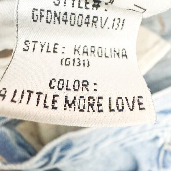 GRLFRND Karolina A Little More Love Straight Leg Light Wash Denim Jeans Size 29 - Picture 7 of 9